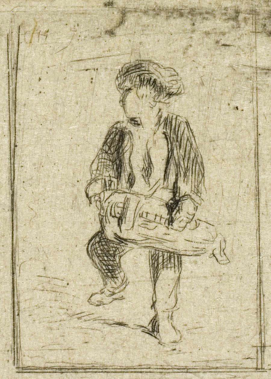 Jogador de Hurdy-Gurdy de Charles Emile Jacque