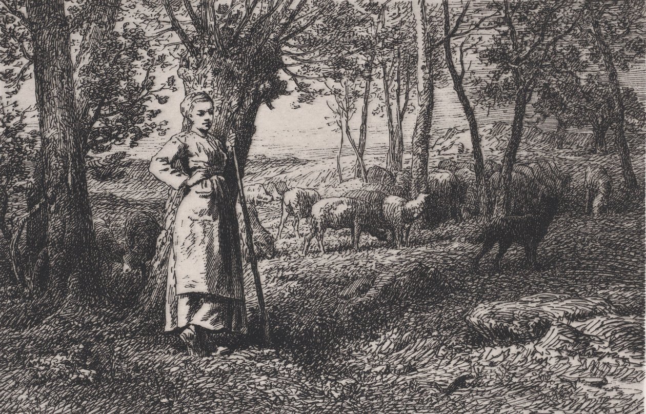 A Pastora, 1868. de Charles Emile Jacque