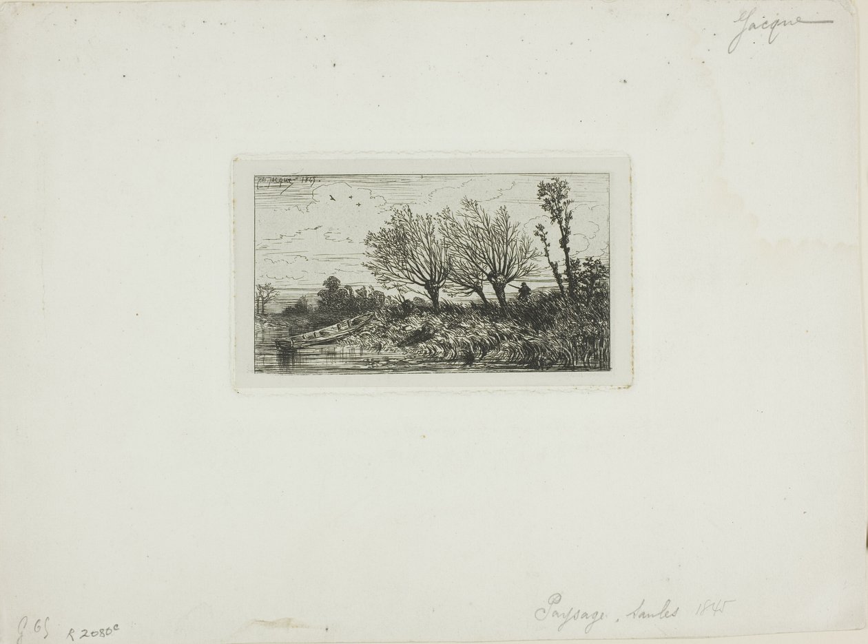 Paisagem, Salgueiros de Charles Emile Jacque