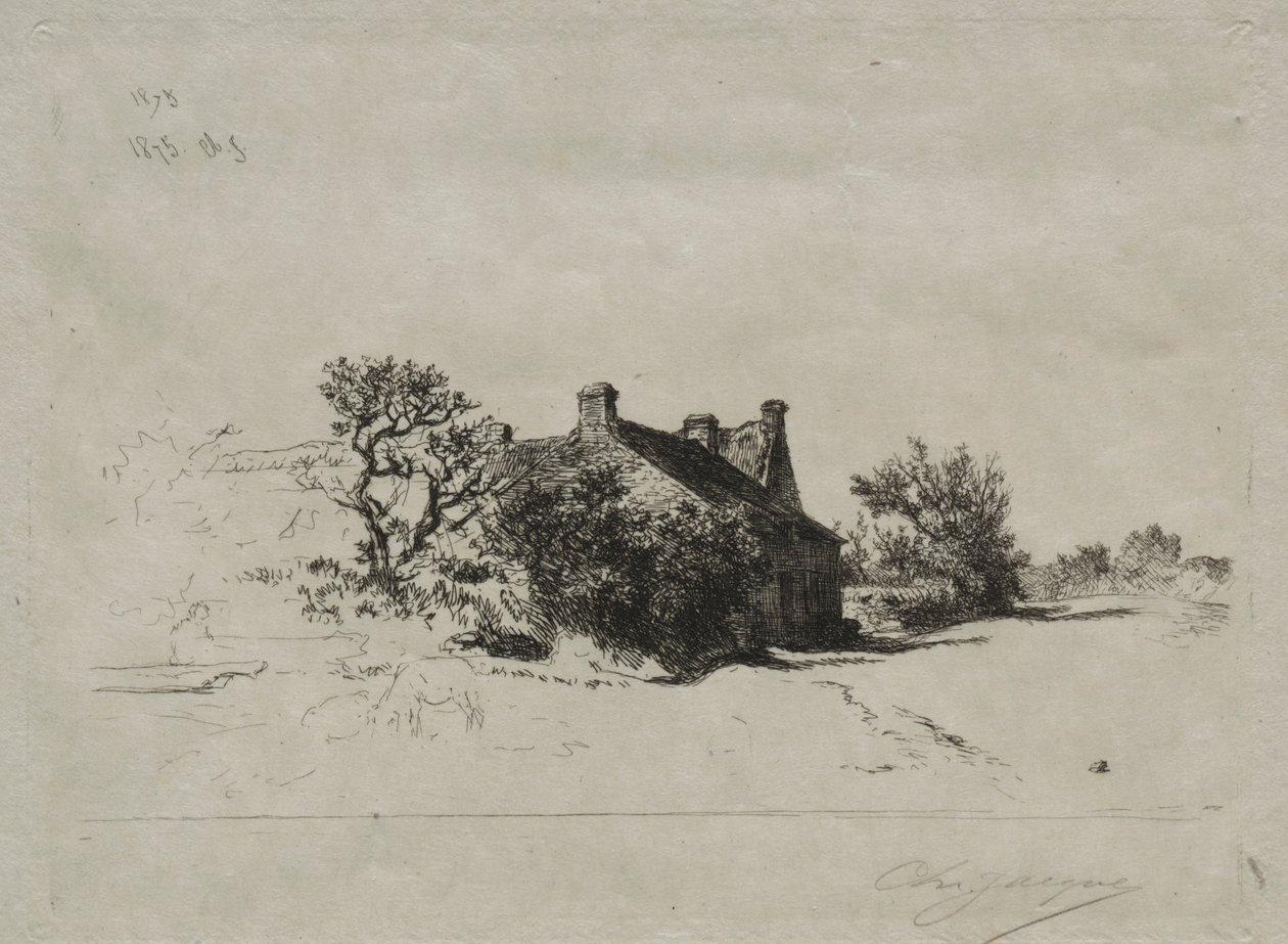 As pequenas casas Kercassier, 1875. de Charles Emile Jacque