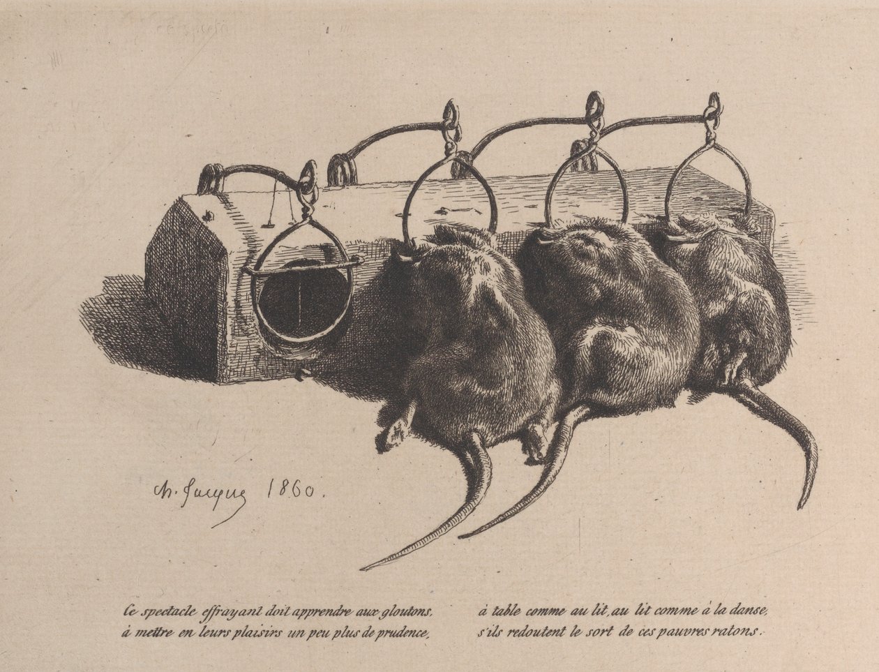 Ratoeira, 1860. de Charles Emile Jacque