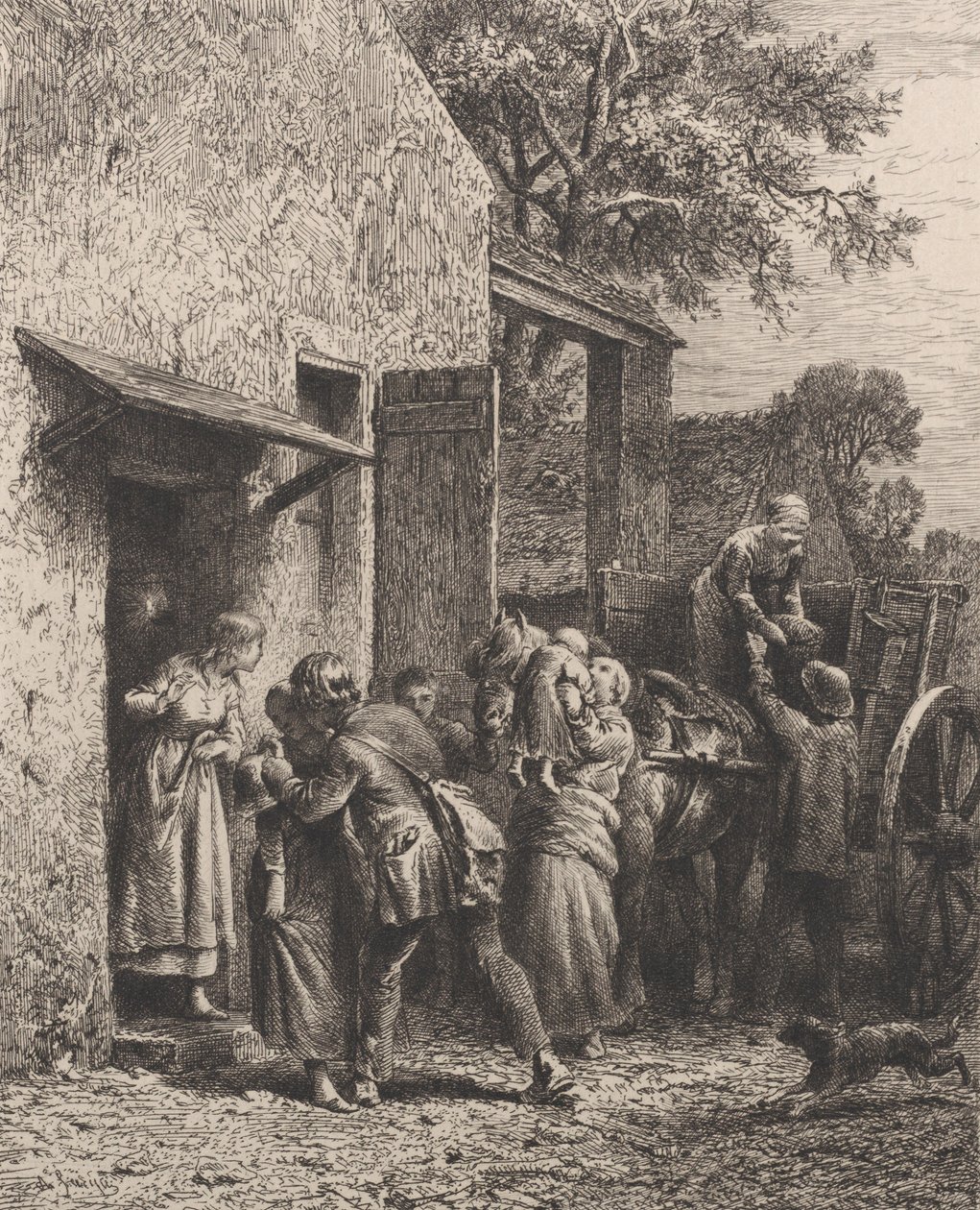 Manhã do dia de ano novo, 1865. de Charles Emile Jacque