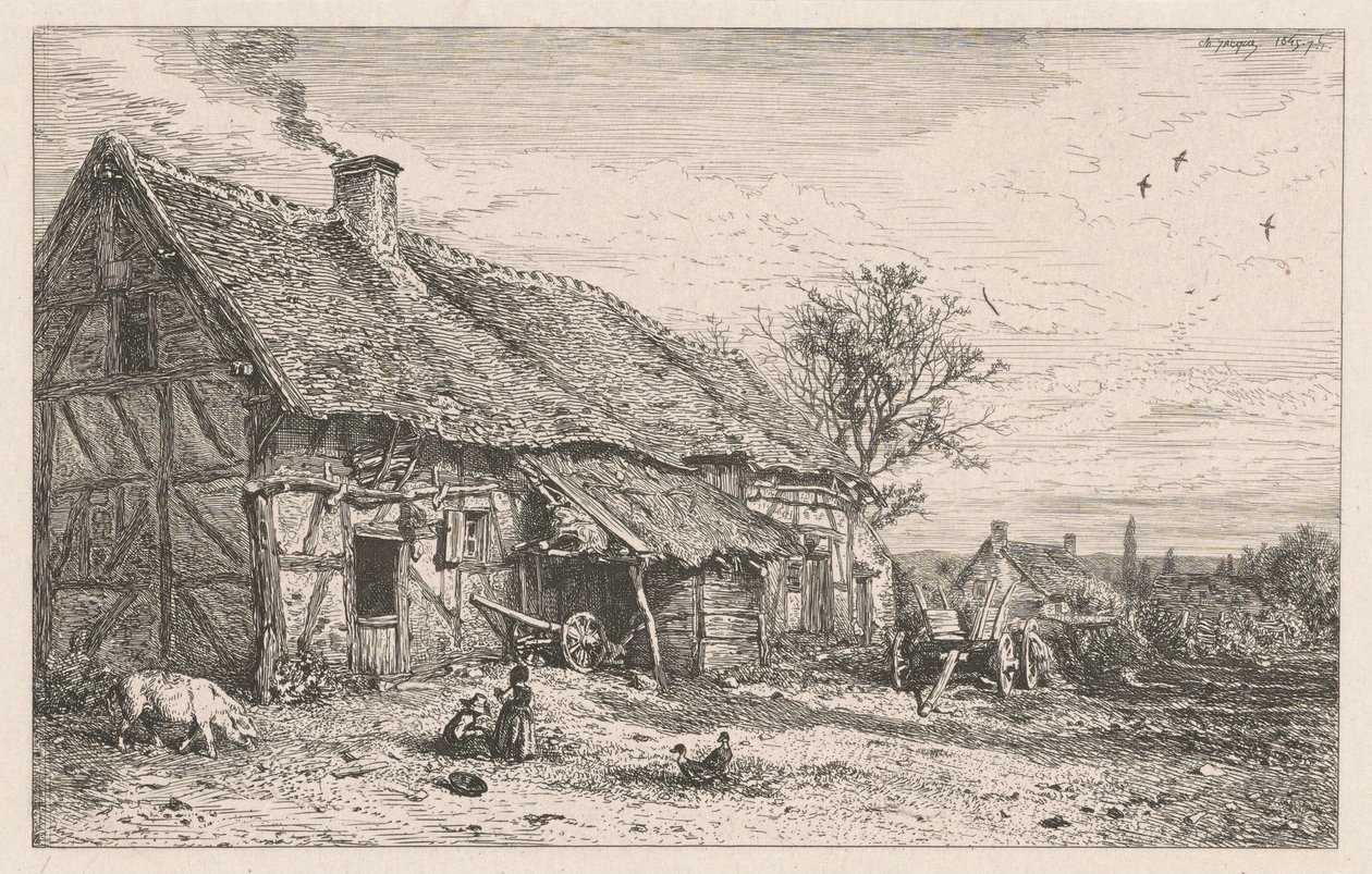 Casa de camponês de Charles Emile Jacque
