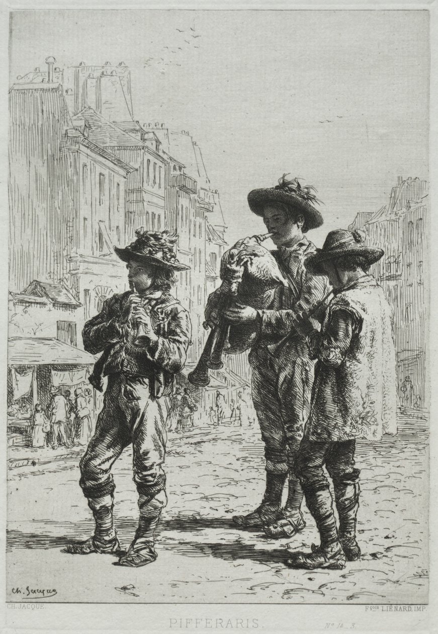 Pifferaris. de Charles Emile Jacque