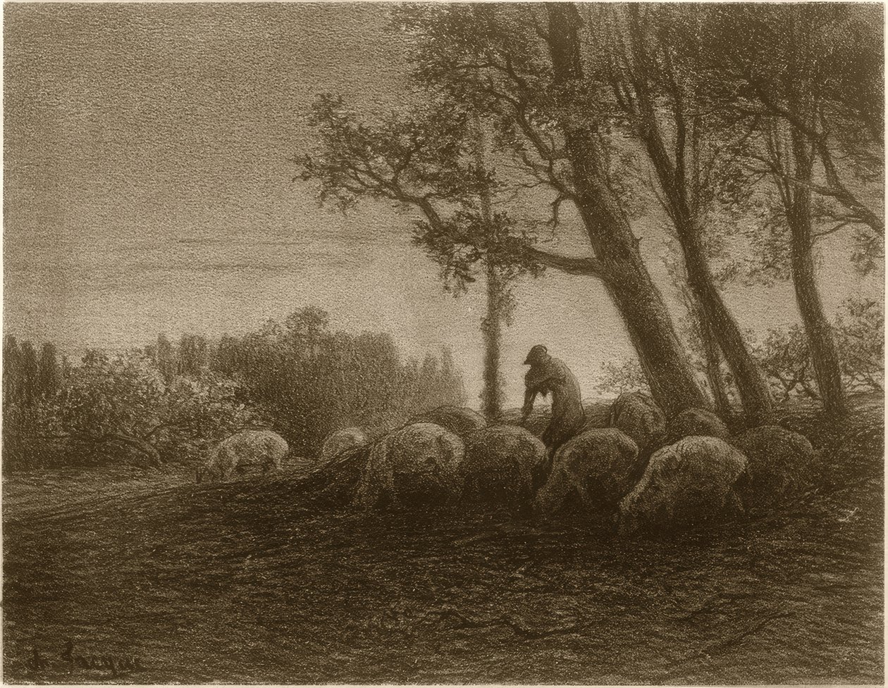 Crepúsculo poético de Charles Emile Jacque