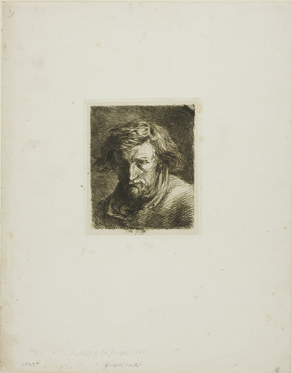 Retrato do Artista de Charles Emile Jacque