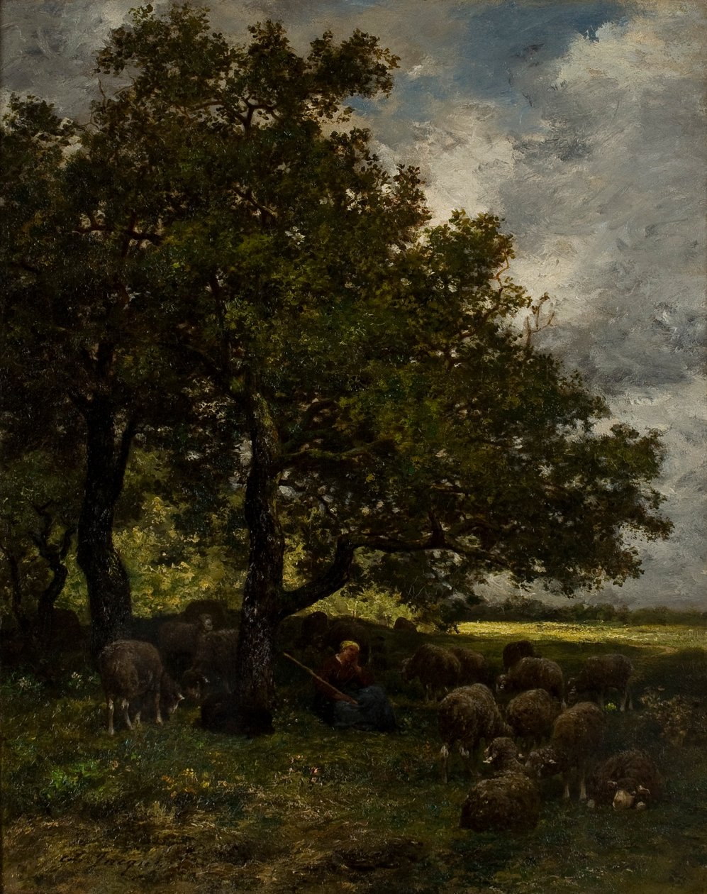 Paisagem rural de Charles Emile Jacque