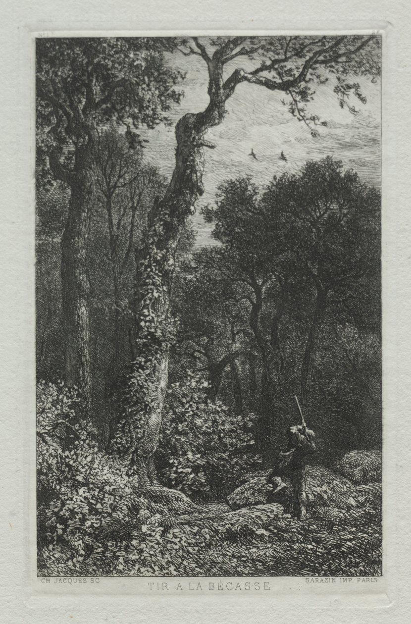 Atirando na galinhola. de Charles Emile Jacque