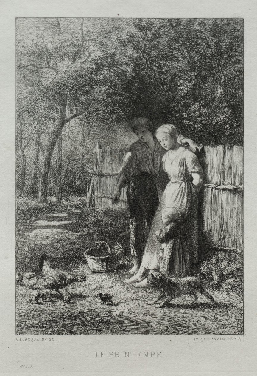 Primavera. de Charles Emile Jacque