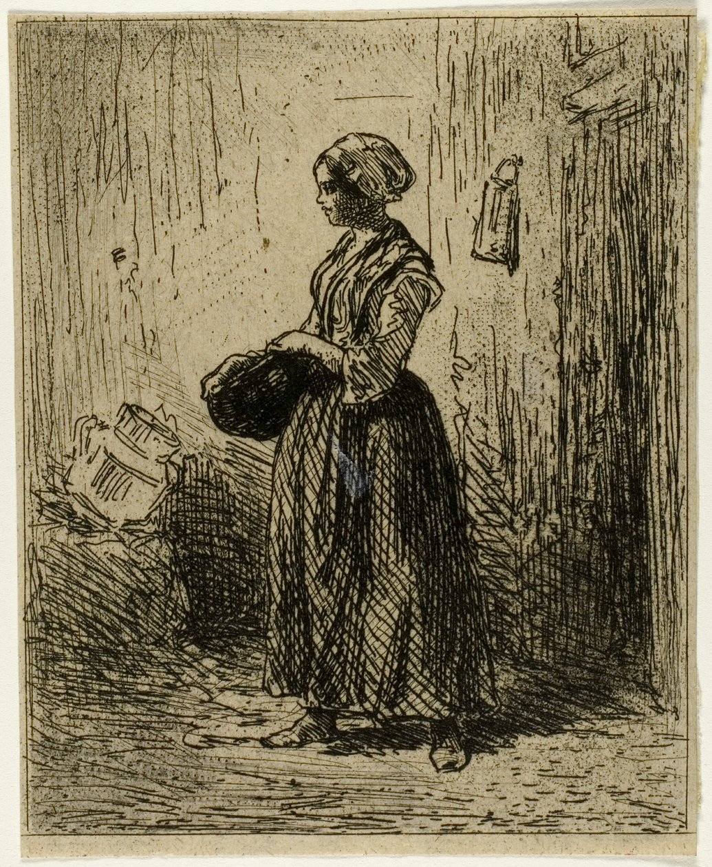 Camponesa em pé de Charles Emile Jacque
