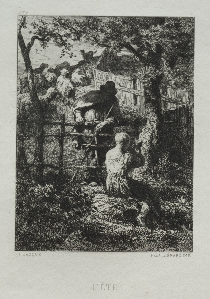 Dia de verão de Charles Emile Jacque