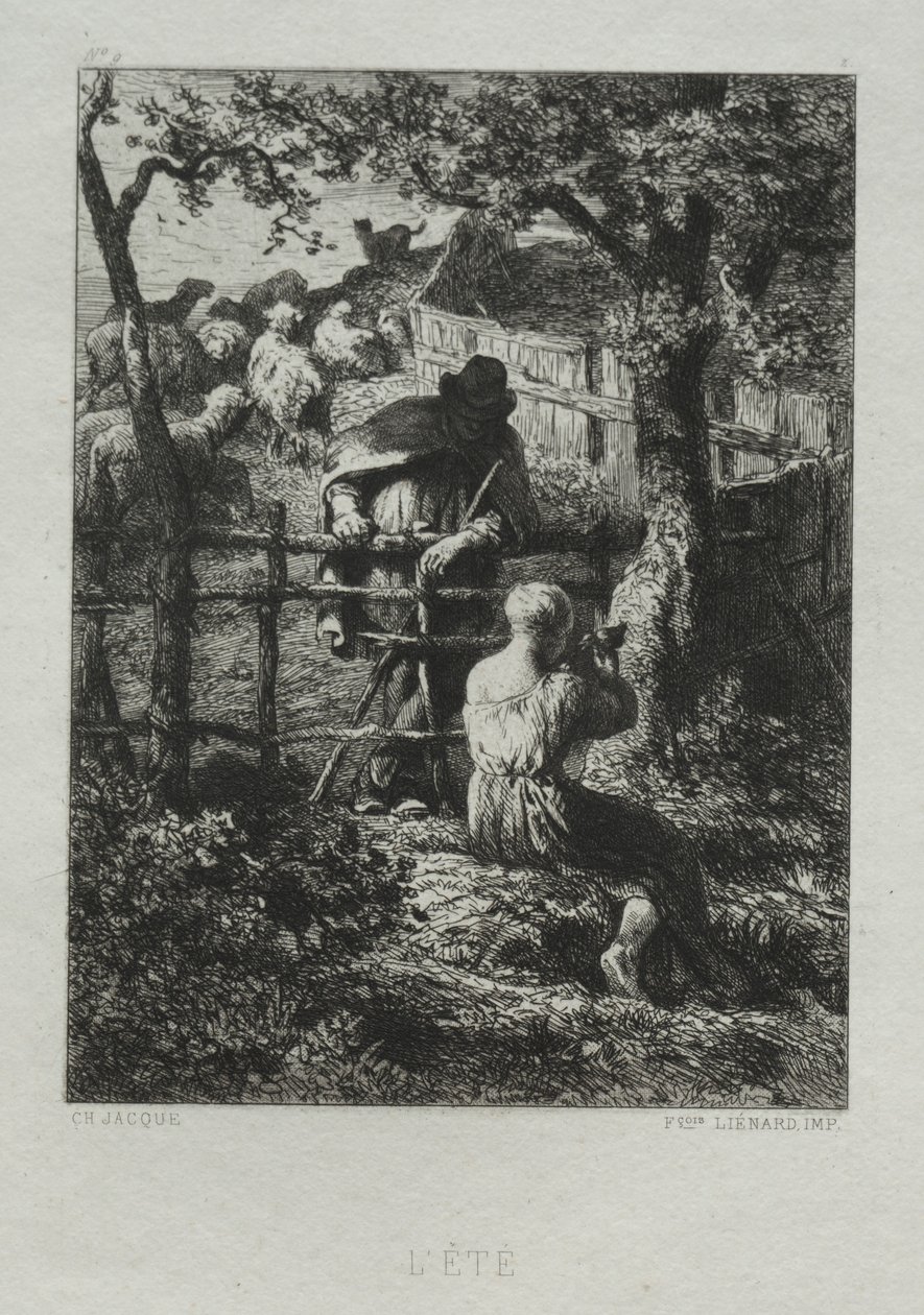 Dia de verão. de Charles Emile Jacque