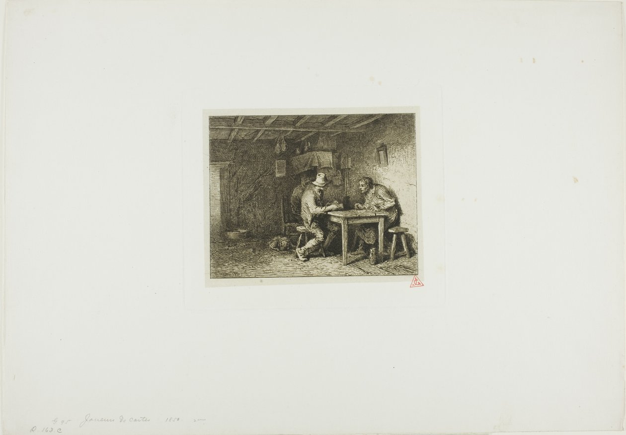 Os jogadores de cartas de Charles Emile Jacque