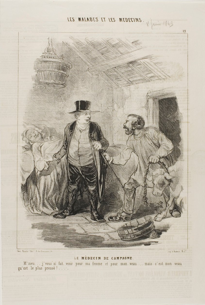 O médico do campo (placa 13) de Charles Emile Jacque