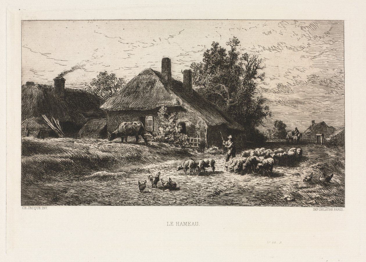 A Aldeia de Charles Emile Jacque