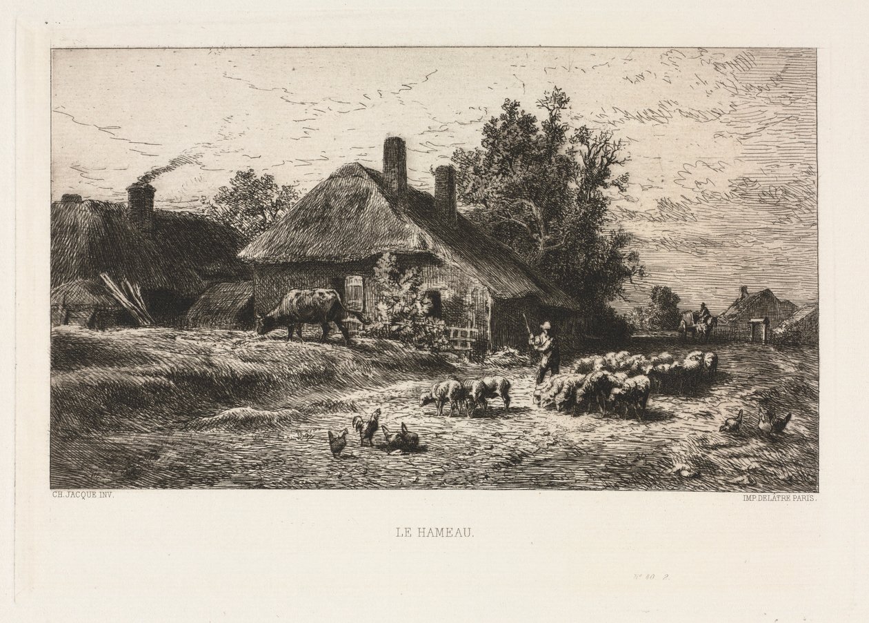 O Hamlet. de Charles Emile Jacque
