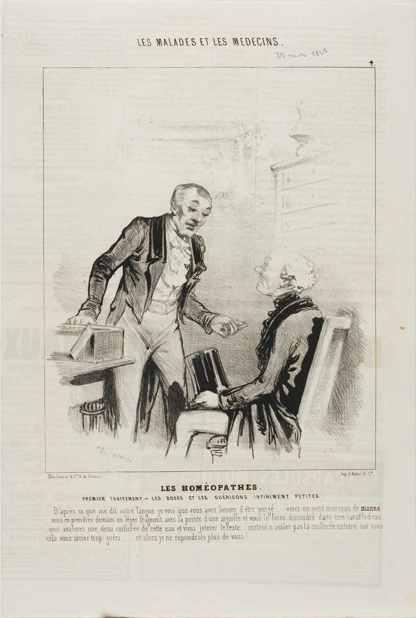 Os Homeopatas: Primeiro Tratamento (ilustração 4) de Charles Emile Jacque