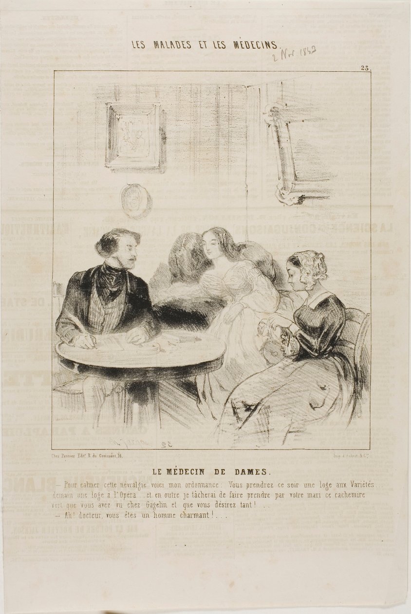 O médico das senhoras (placa 23) de Charles Emile Jacque