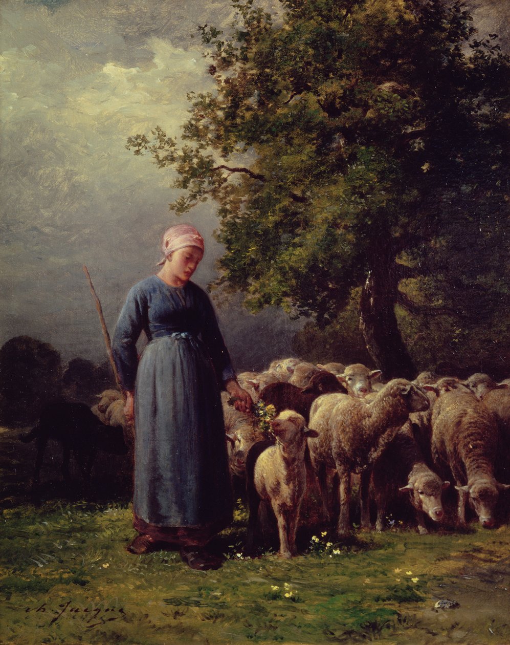 O rebanho perdido de Charles Emile Jacque