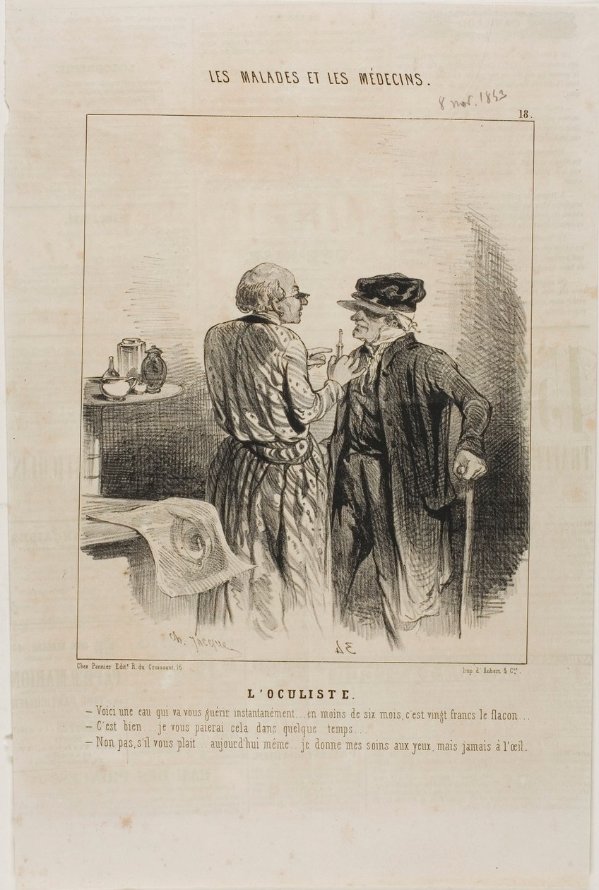O Oculista (ilustração 18) de Charles Emile Jacque