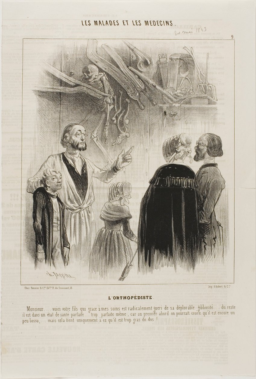 O Ortopedista (placa 9) de Charles Emile Jacque