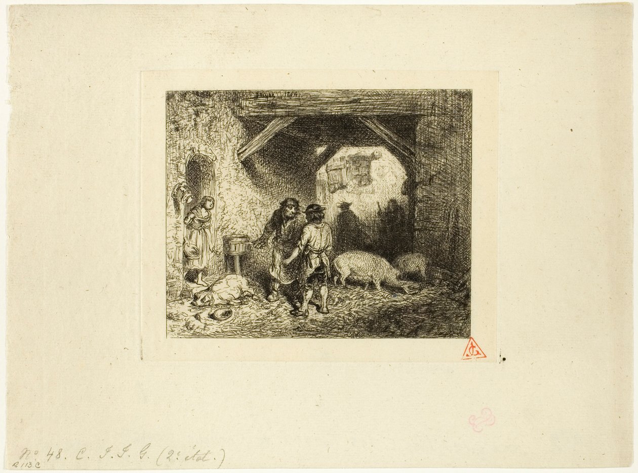Os matadores de porcos de Charles Emile Jacque