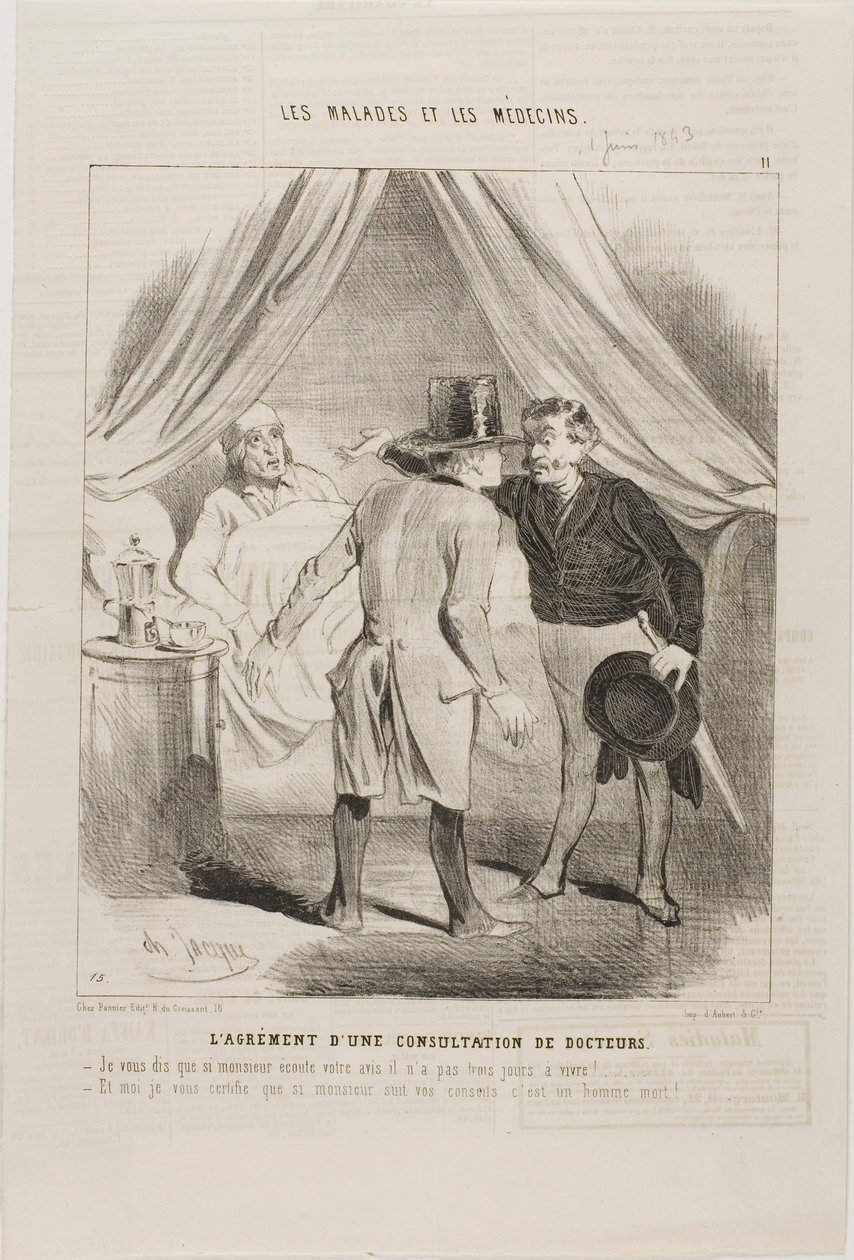 O prazer de uma consulta médica (placa 11) de Charles Emile Jacque