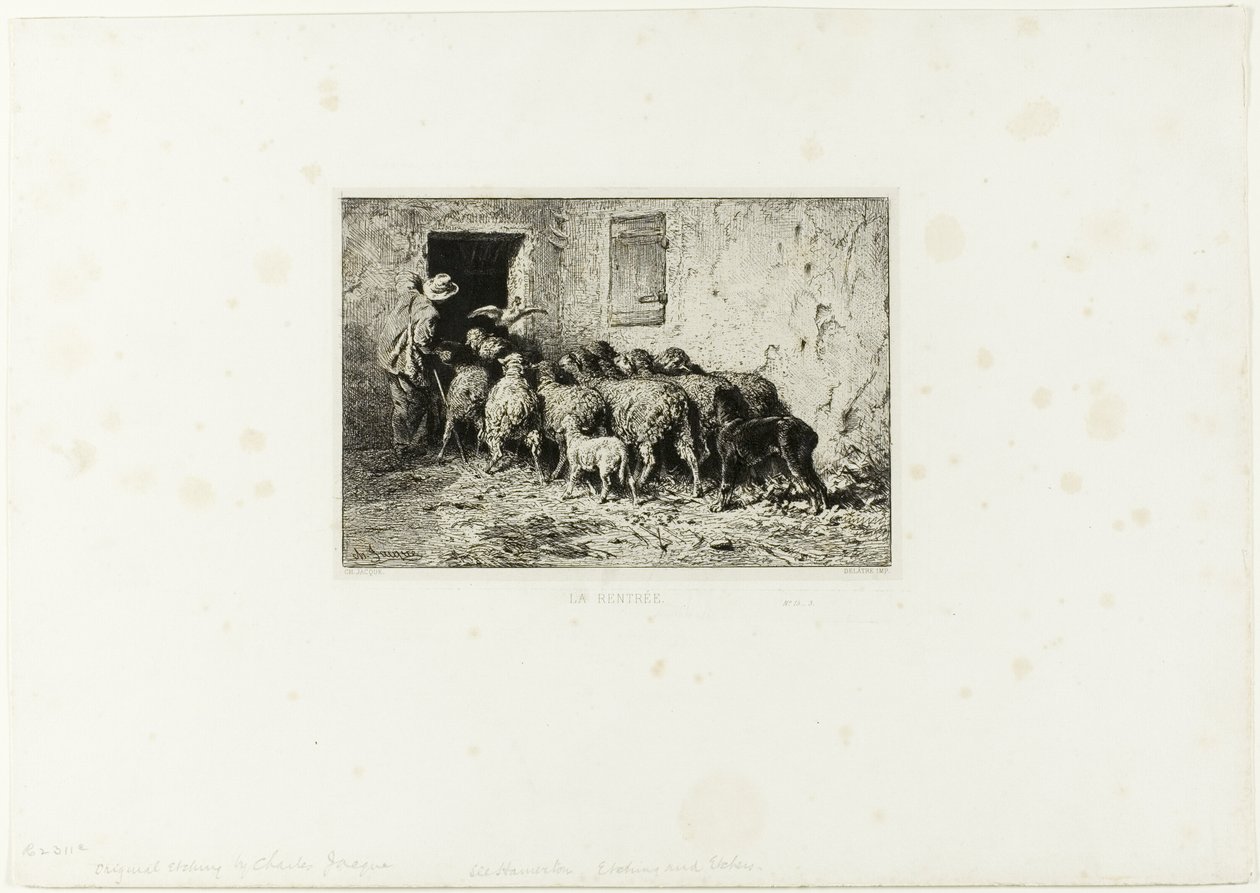 As ovelhas voltando para casa de Charles Emile Jacque
