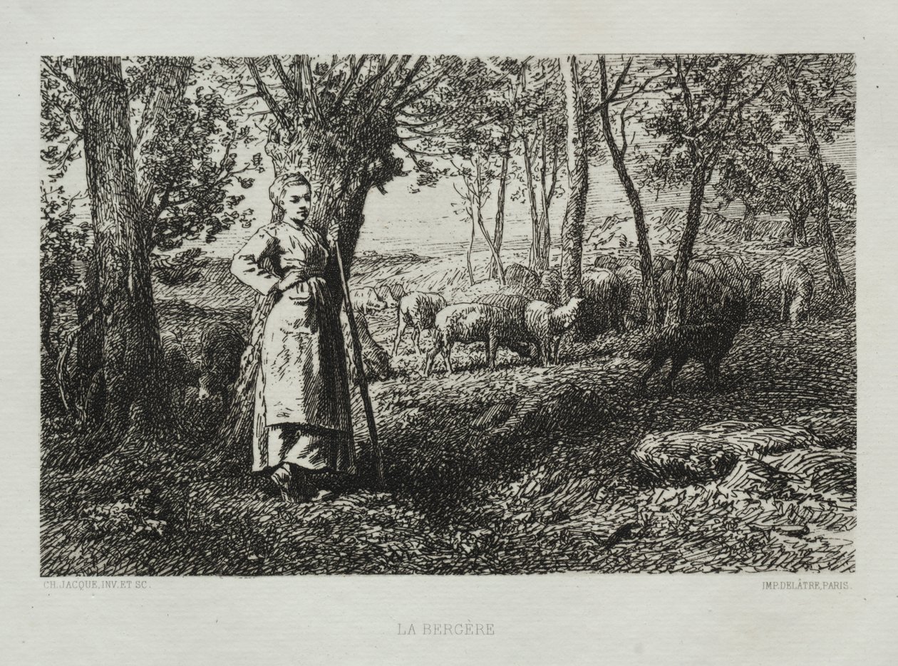 A Pastora de Charles Emile Jacque