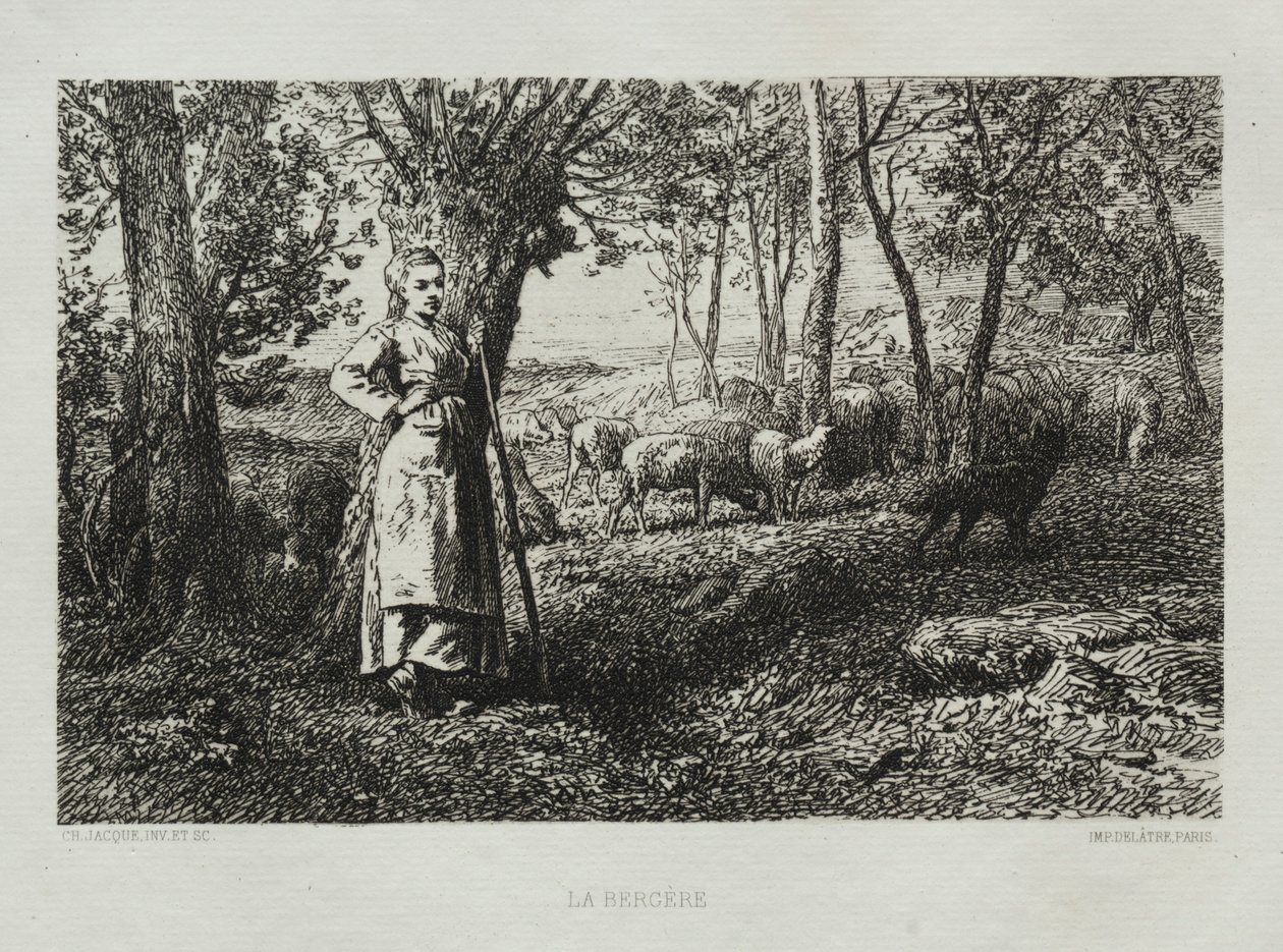 A pastora. de Charles Emile Jacque
