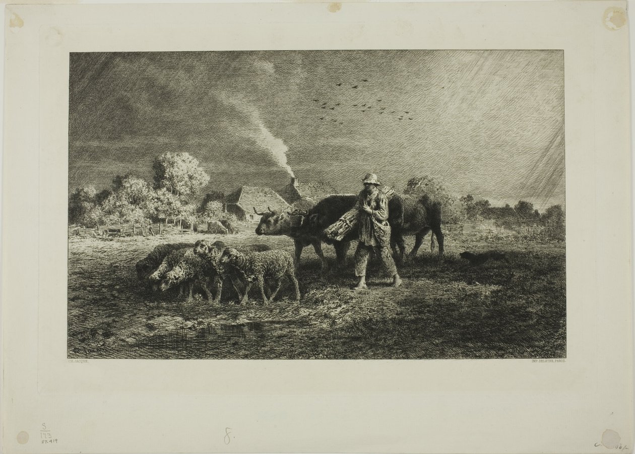 A tempestade de Charles Emile Jacque