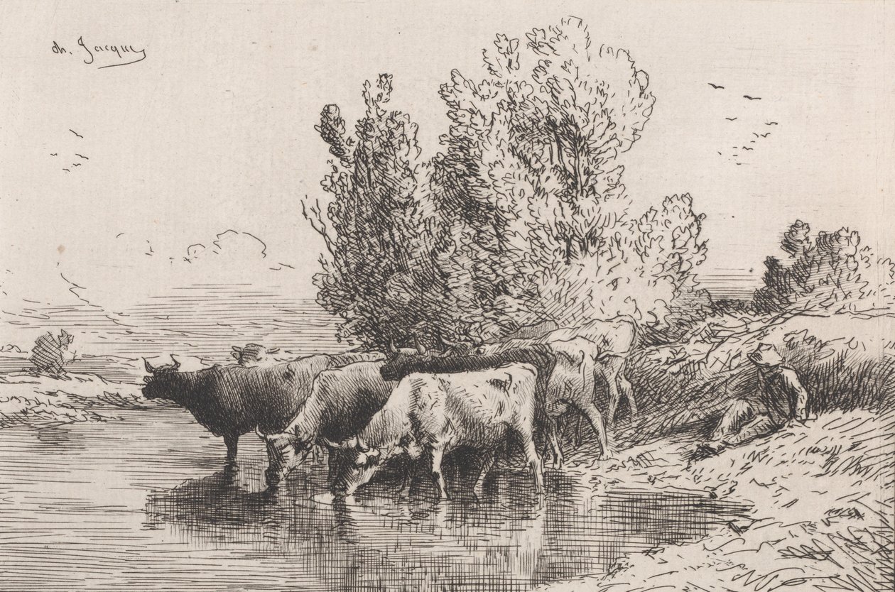 O Tronco, 1864. de Charles Emile Jacque