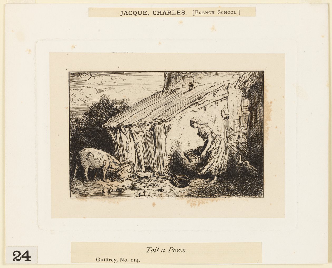 Telhado de Porco de Charles Emile Jacque
