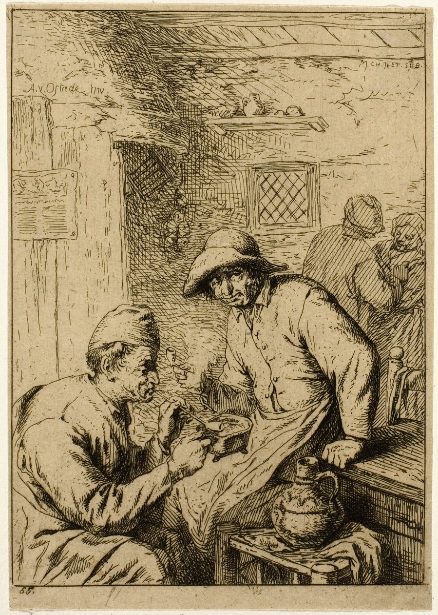 Dois fumantes de Charles Emile Jacque