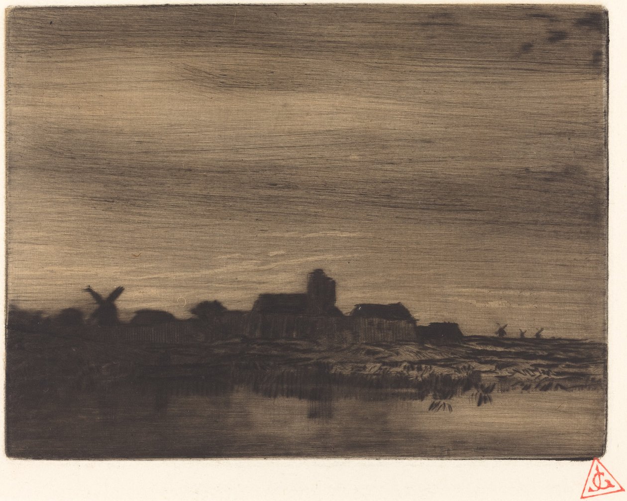 Aldeia à Beira-mar de Charles Emile Jacque