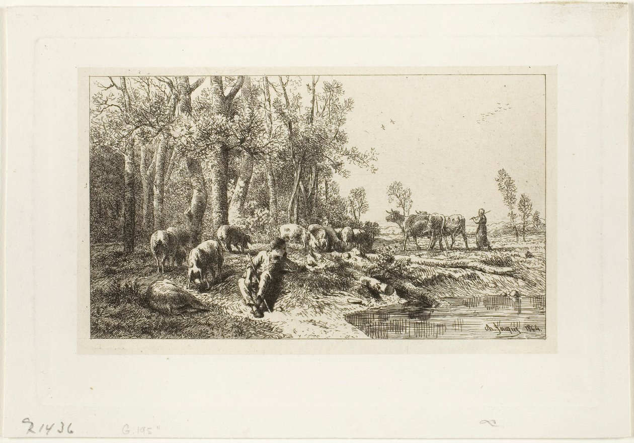 Inverno de Charles Emile Jacque
