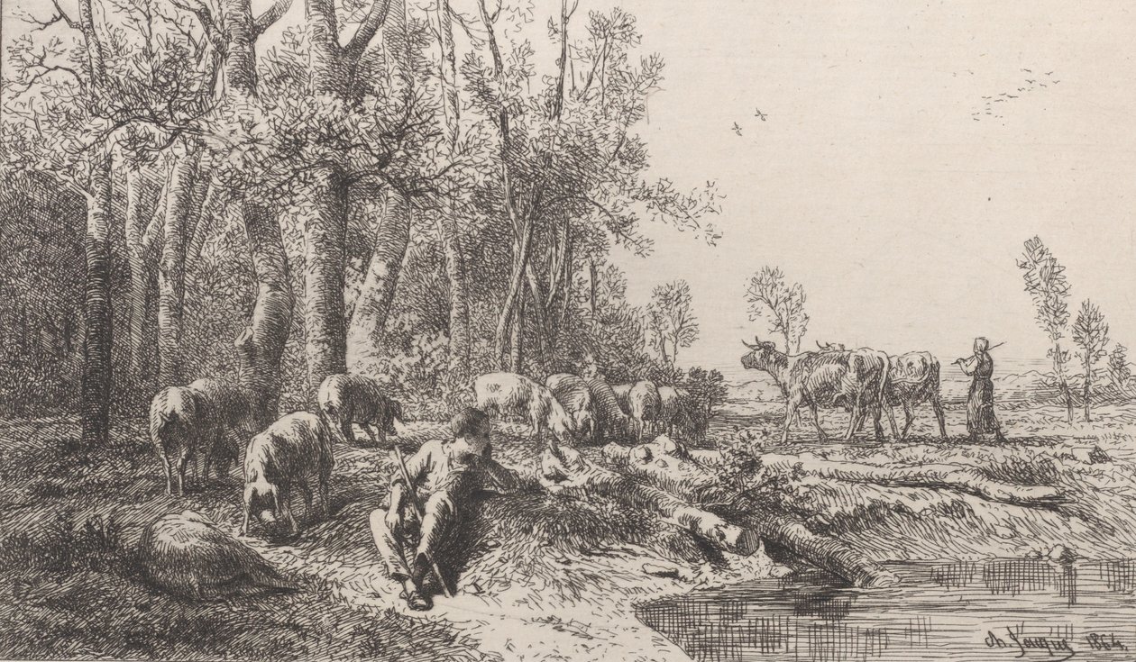 Inverno, 1864. de Charles Emile Jacque