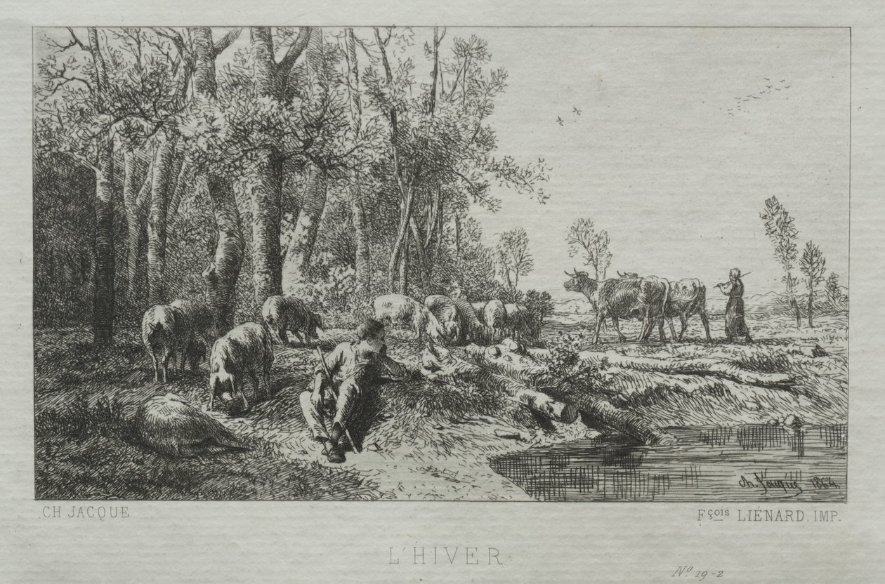 Inverno, 1864. de Charles Emile Jacque