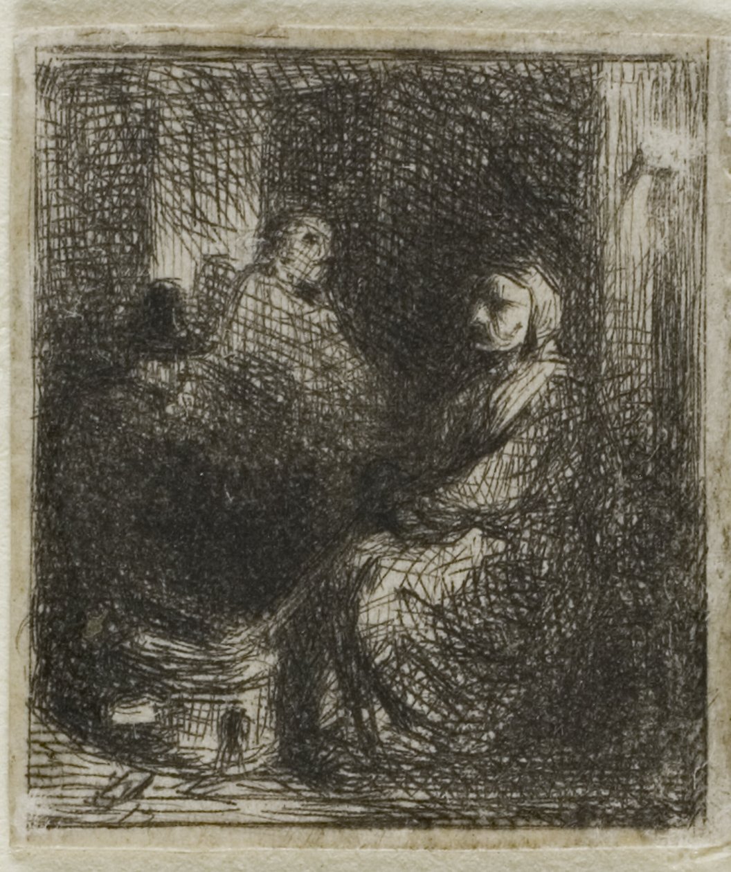 Mulher vendendo frituras de Charles Emile Jacque