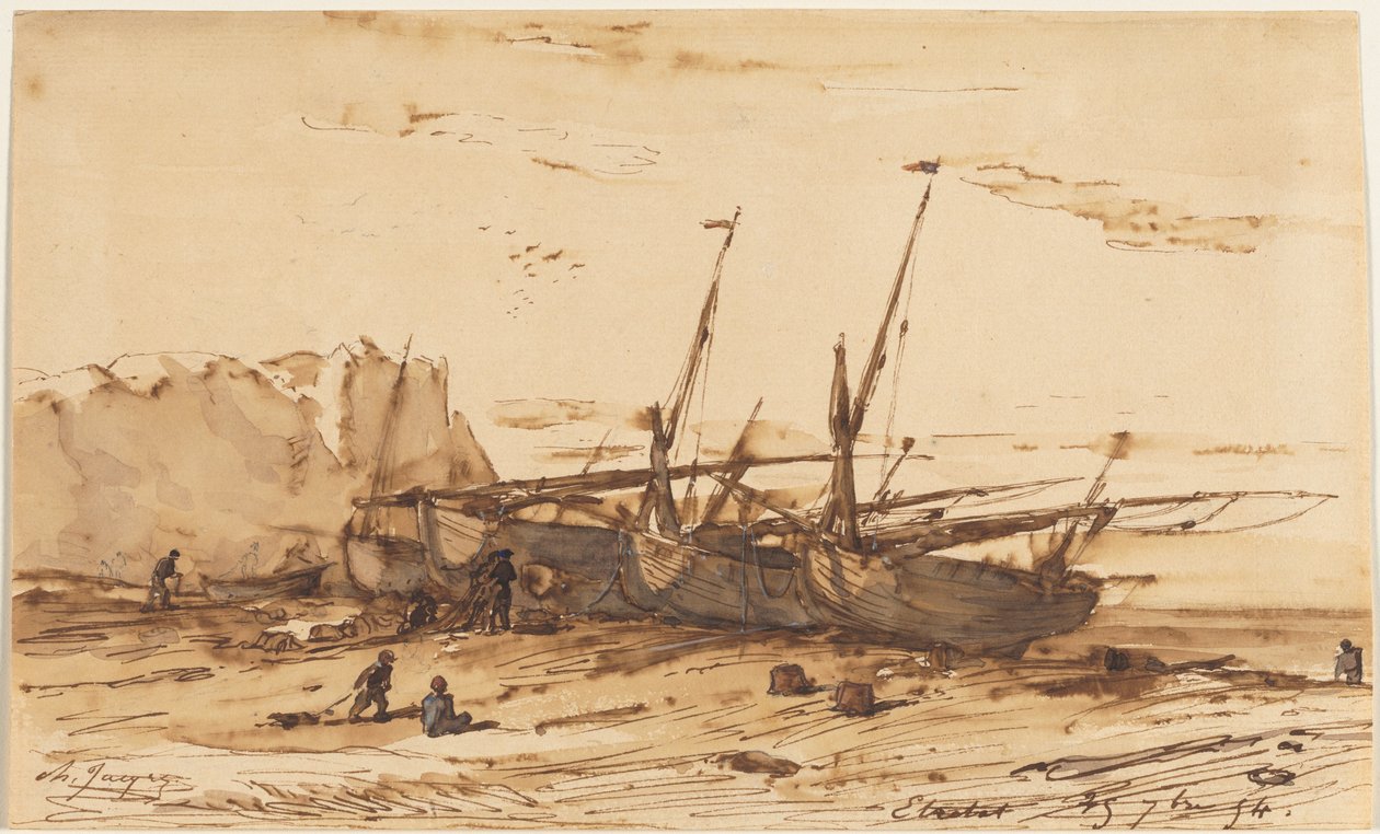 Étretat, 1854. de Charles Emile Jacque