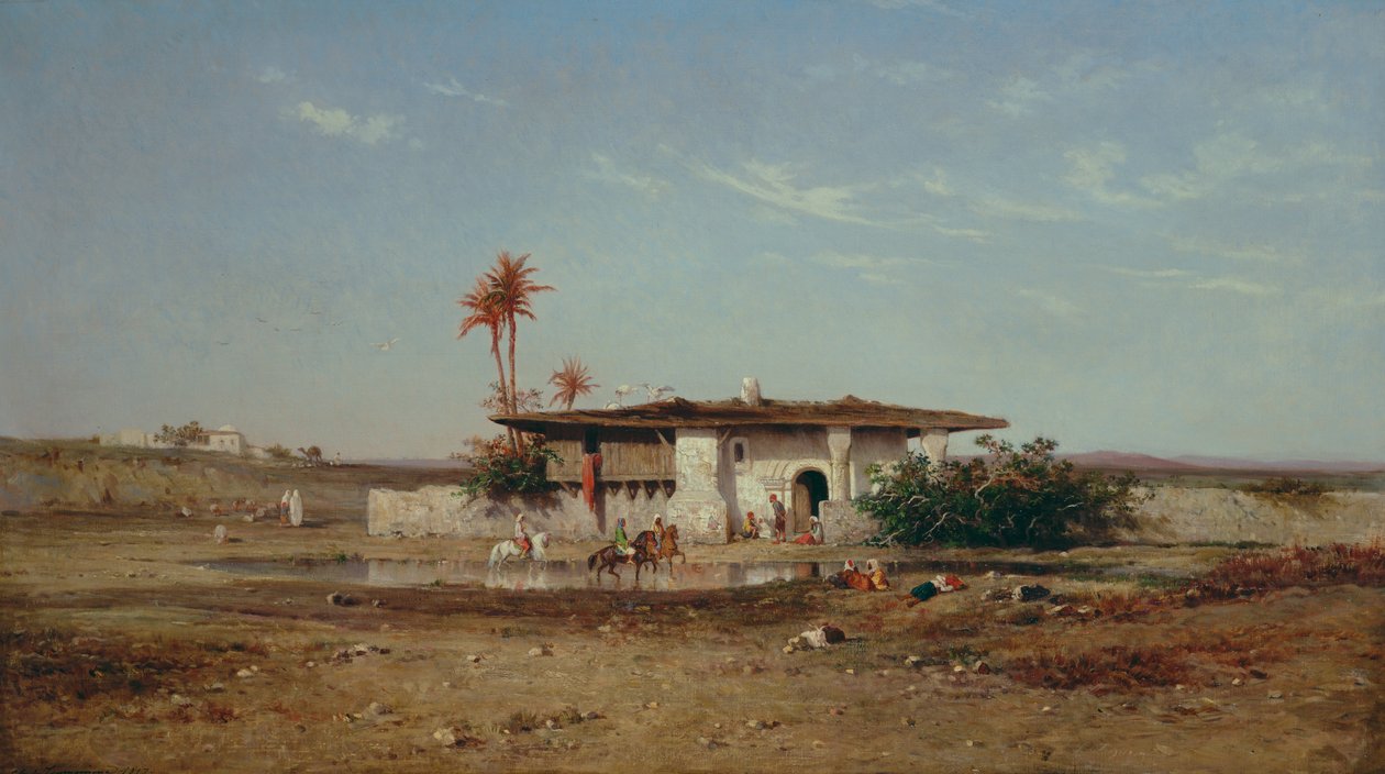 Paisagem do Norte da África, 1857 de Charles Émile de Tournemine
