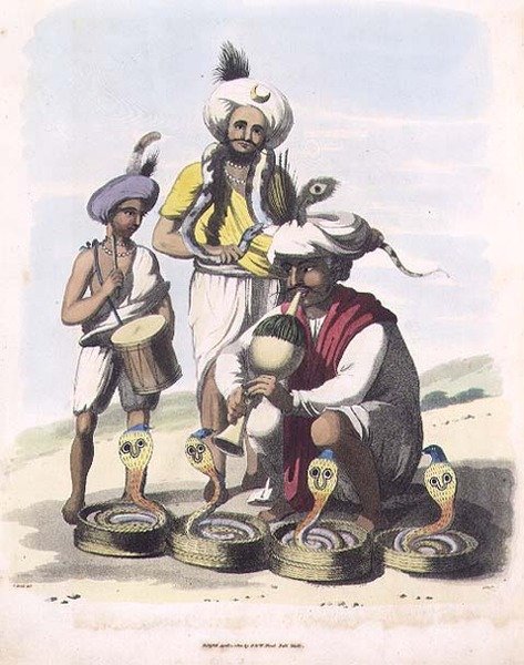 Snake Charmers perto da Vila de Manupar, prato 24 de 