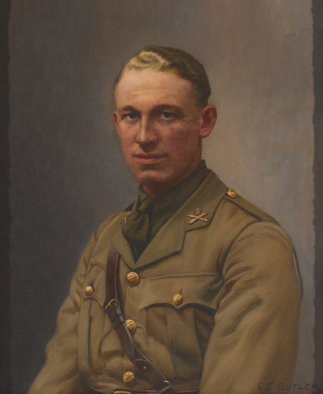 Tenente AL Bobby, Corpo de Metralhadora e Regimento de Middlesex, 1917 por volta de de Charles Ernest Butler