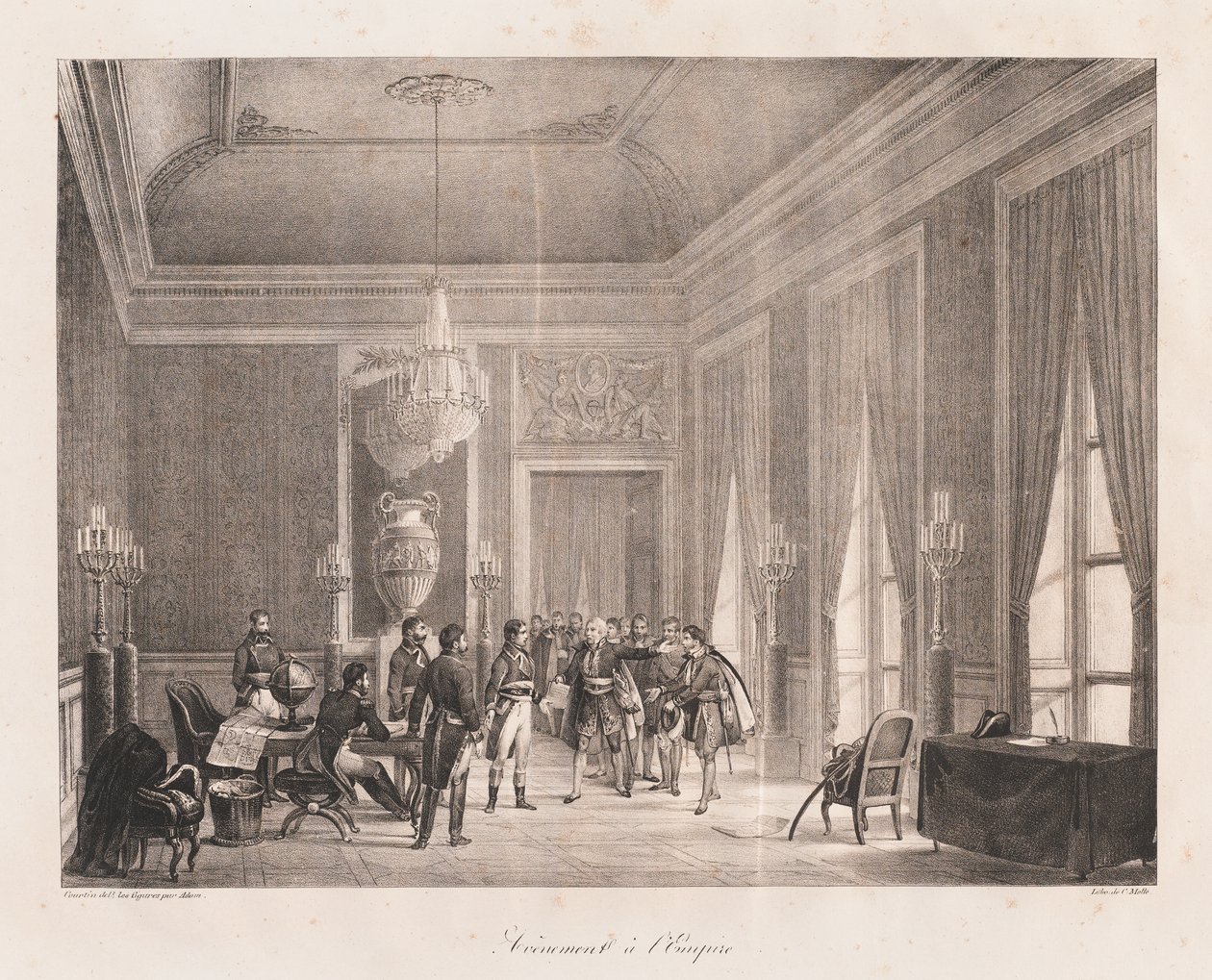 Início do Império, início do século XIX (Litho) de Charles Etienne Pierre Motte