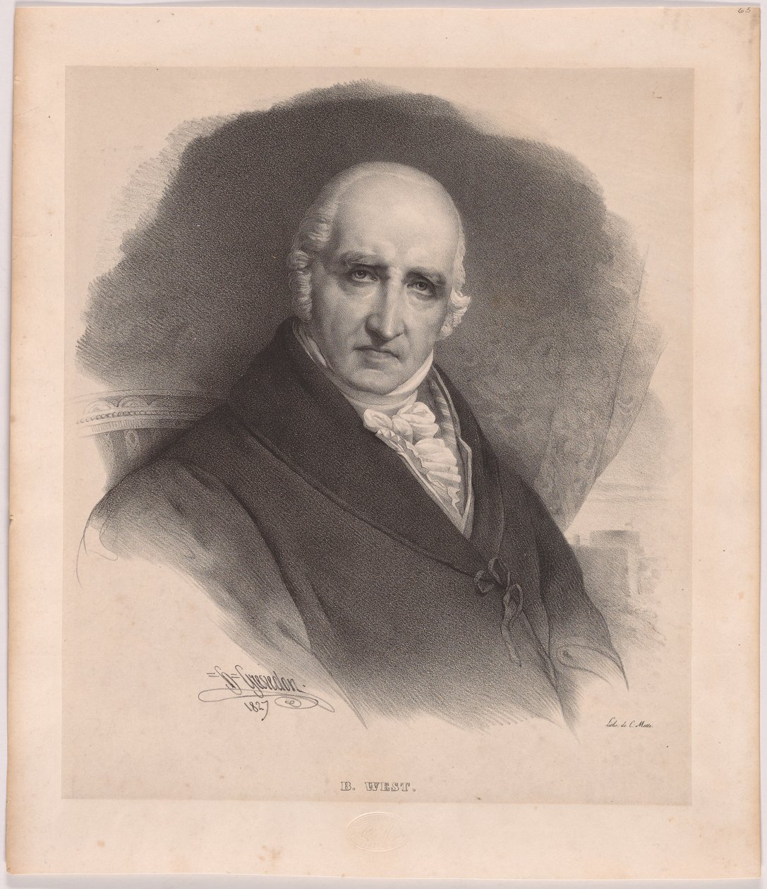 Benjamin West de Charles Etienne Pierre Motte