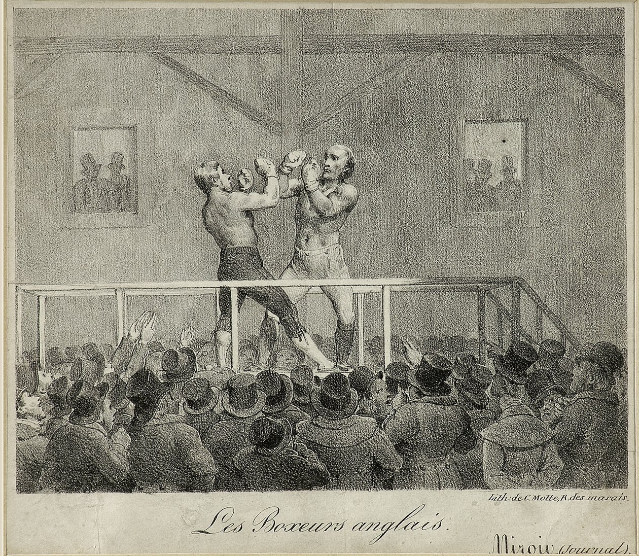 Boxers ingleses (litho) de Charles Etienne Pierre Motte