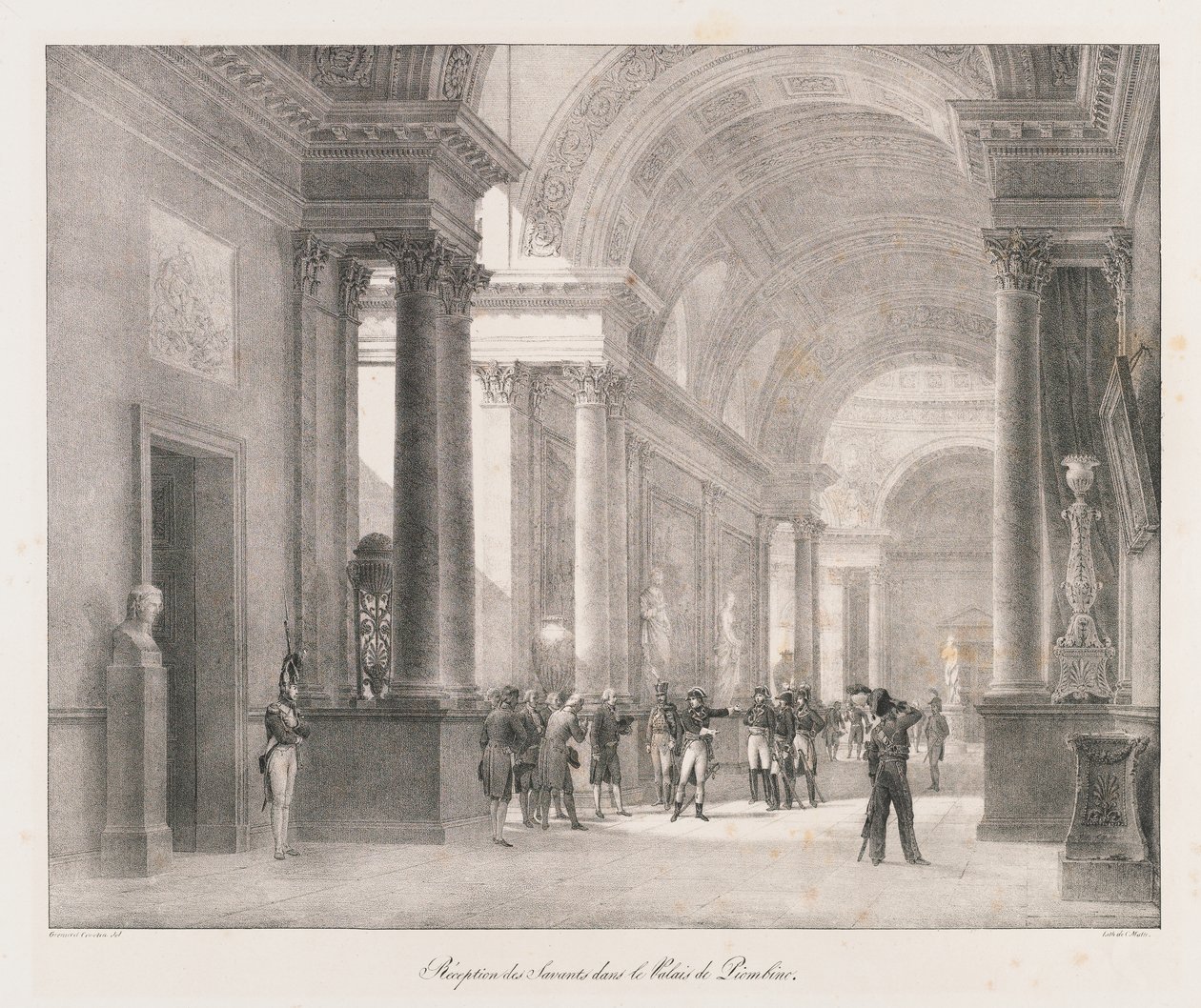 Entrando em Berlim, início do século XIX (litho) de Charles Etienne Pierre Motte