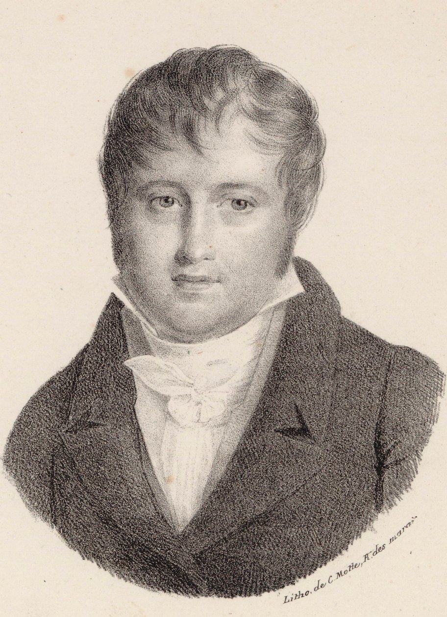 Retrato do compositor Nicolò Isouard 1775-1818. de Charles Etienne Pierre Motte