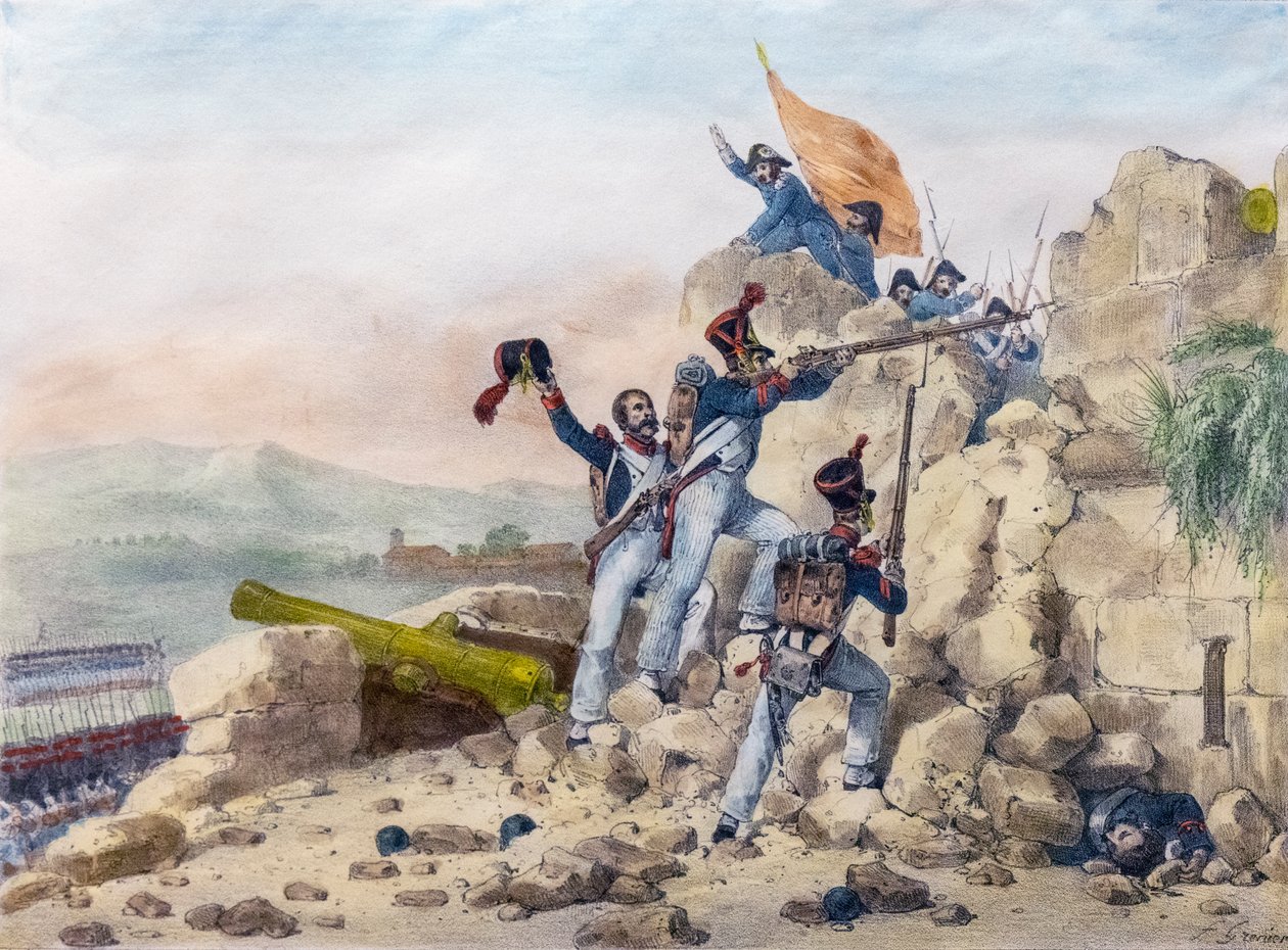 A rendição de Ciudad Rodrigo, Espanha de Charles Etienne Pierre Motte
