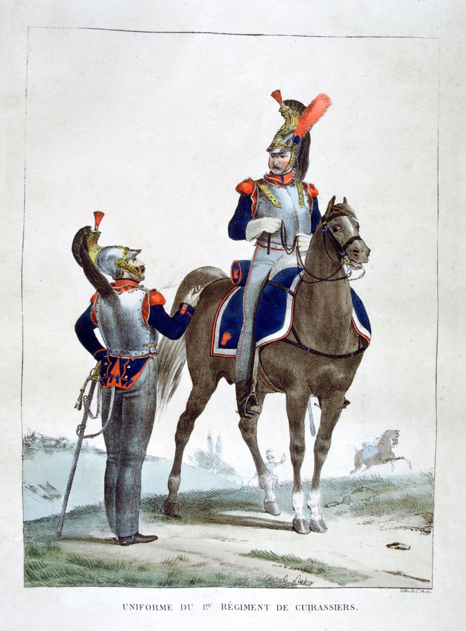 Uniforme do 1º Regimento de Chasseurs, França, 1823. de Charles Etienne Pierre Motte